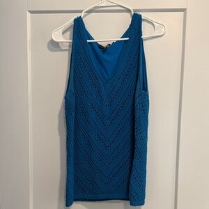Blue Crochet Tank Top